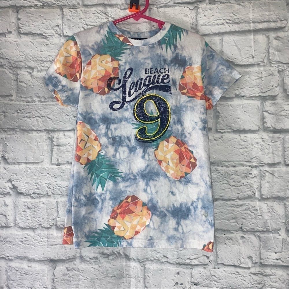 Rebel by Primark graphic and pineapple print tie dye top girls size 7/8